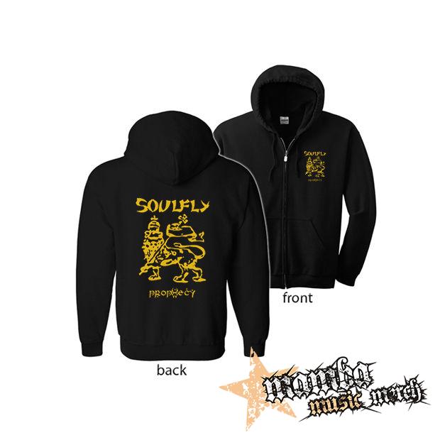 SOULFLY - Prophecy Yellow (Hoodie Zip-Up) zipsová čierna mikina