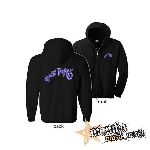 SPIN DOCTORS - Logo (Hoodie Zip-Up) zipsová čierna mikina