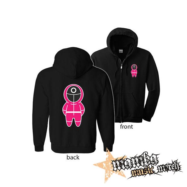 SQUID GAME - Character (Hoodie Zip-Up) zipsová čierna mikina