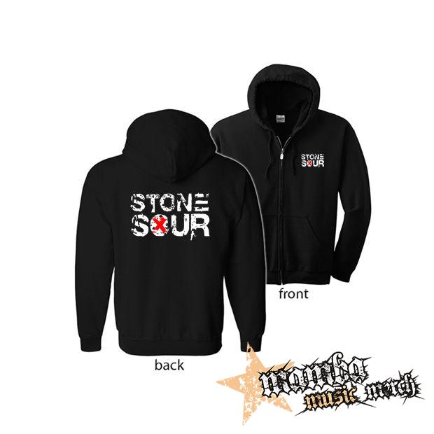 STONE SOUR - Logo (Hoodie Zip-Up) zipsová čierna mikina