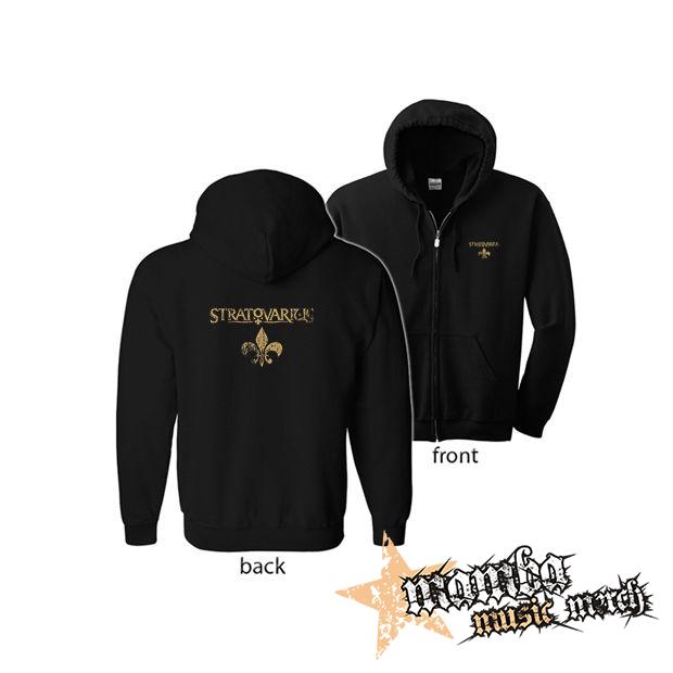 STRATOVARIUS - Gold Logo (Hoodie Zip-Up) zipsová čierna mikina
