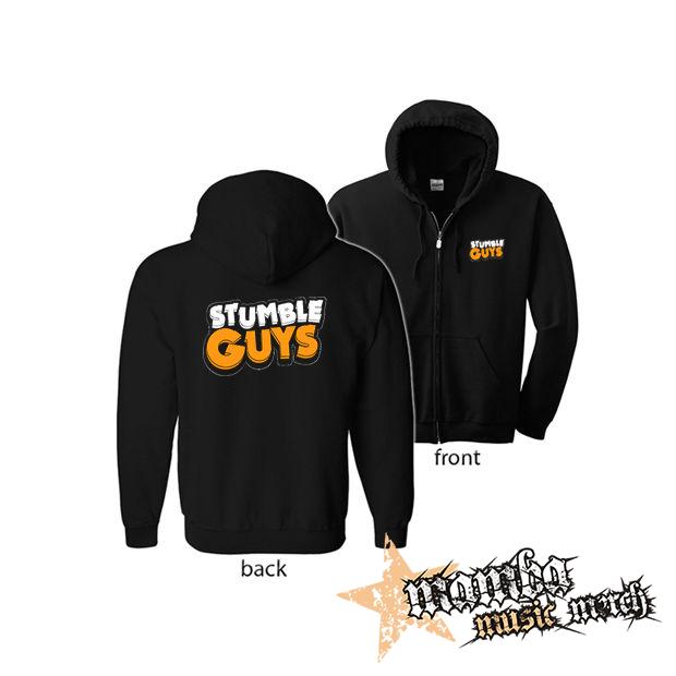 STUMBLE GUYS - Logo (Hoodie Zip-Up) zipsová čierna mikina