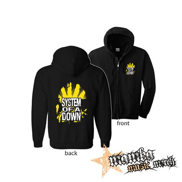 SYSTEM OF A DOWN - Sun (Hoodie Zip-Up) zipsová čierna mikina