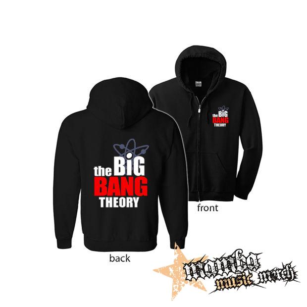 THE BIG BANG THEORY - Teoria Veľkeho Tresku - Logo (Hoodie Zip-Up) zipsová čierna mikina