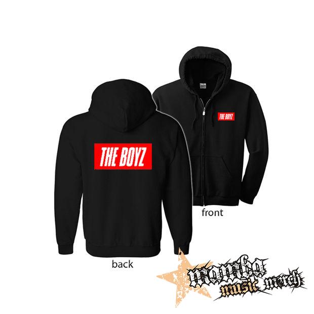 THE BOYZ - Red Logo Debut Album (Hoodie Zip-Up) zipsová čierna mikina