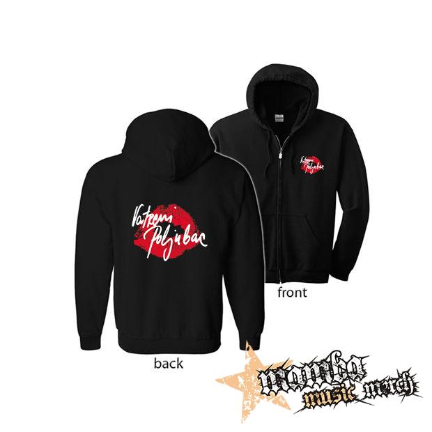 VATRENI POLJUBAC - Logo Crest (Hoodie Zip-Up) zipsová čierna mikina