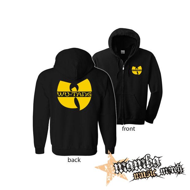 WU TANG CLAN - Yellow Logo (Hoodie Zip-Up) zipsová čierna mikina