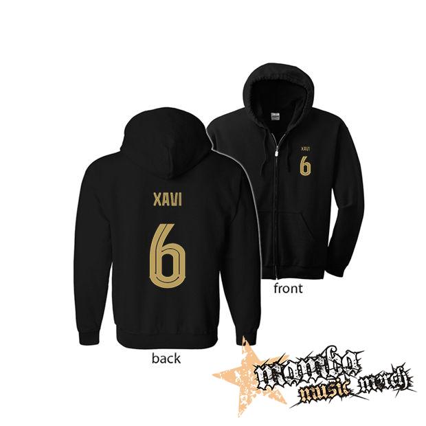 XAVI - 6 (Hoodie Zip-Up) zipsová čierna mikina