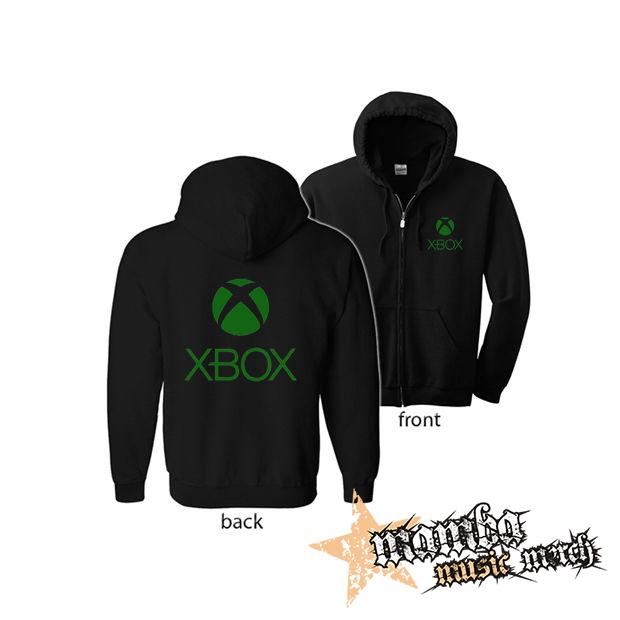 XBOX - Logo Motive 1 (Hoodie Zip-Up) zipsová čierna mikina