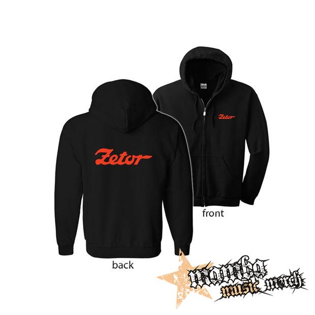 ZETOR - Red Logo (Hoodie Zip-Up) zipsová čierna mikina