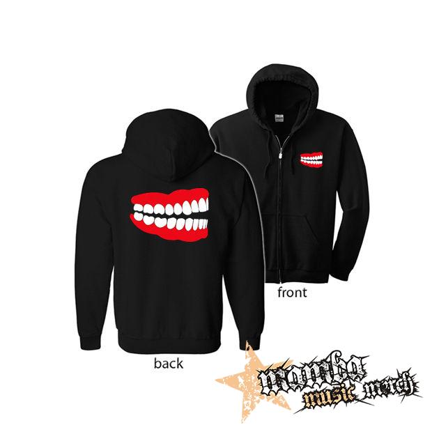 ZUBY (Hoodie Zip-Up) zipsová čierna mikina