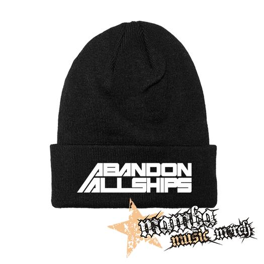 ABANDON ALL SHIPS - White Logo - zimná čiapka 