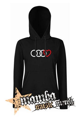 AUDI - Love - čierna dámska mikina