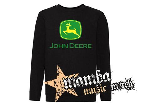 JOHN DEERE - Logo Yellow Green - čierna detská mikina bez kapuce