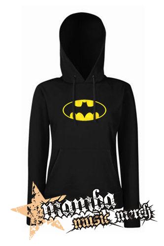 BATMAN - Yellow Logo - čierna dámska mikina