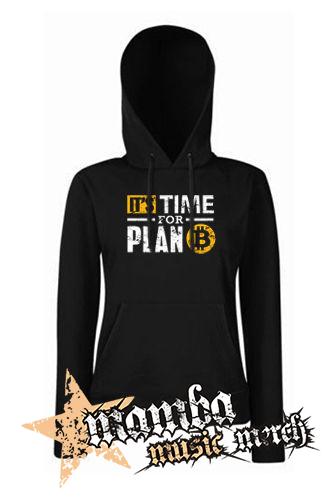 BITCOIN - Its Time For Plan B - čierna dámska mikina