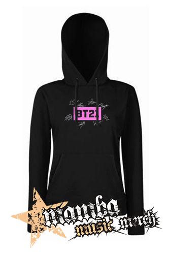 BT21 - Logo Signature - čierna dámska mikina