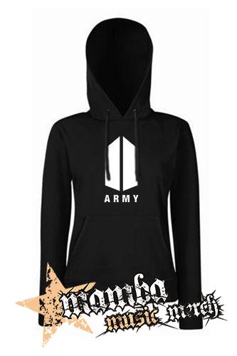 BTS - BANGTAN BOYS - Army Logo - čierna dámska mikina