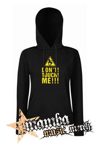 DON'T TOUCH ME - čierna dámska mikina