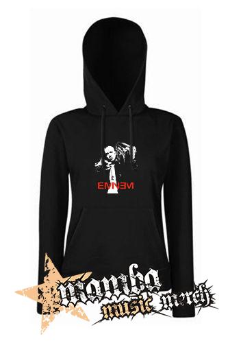 EMINEM - Logo & Portrait na ČIERNE - čierna dámska mikina