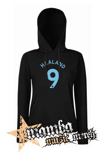 ERLING HAALAND - 9 BLUE - čierna dámska mikina