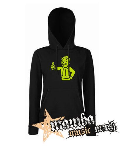 FALLOUT - Vault Boy Green - čierna dámska mikina
