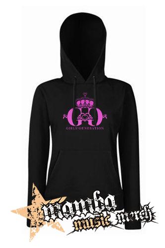 GIRLS´ GENERATION - Pink Logo - čierna dámska mikina