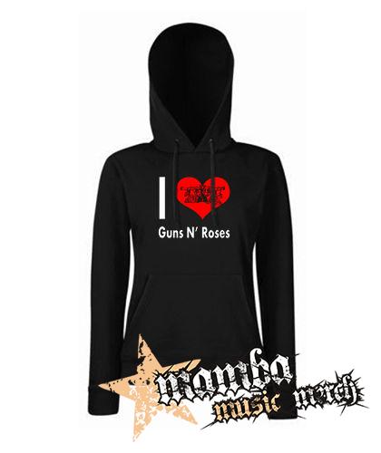 I LOVE GUNS N ROSES 2 - čierna dámska mikina