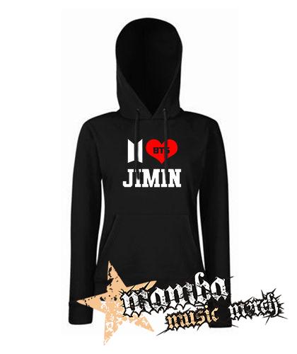 I LOVE JIMIN - Bangtan Boys - čierna dámska mikina