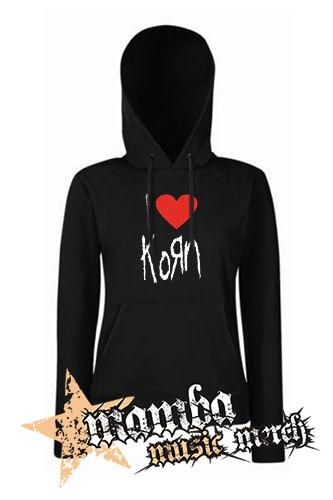 I LOVE KORN - čierna dámska mikina