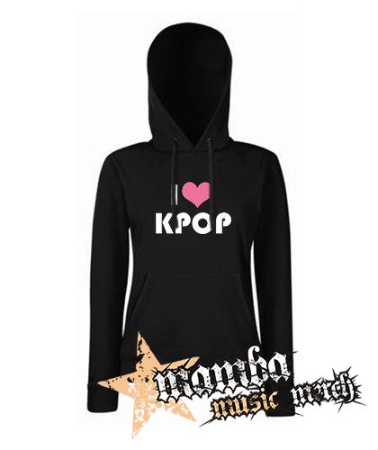I LOVE K-POP - čierna dámska mikina