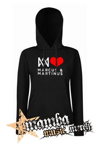 I LOVE MARCUS & MARTINUS - Motive 1 - čierna dámska mikina