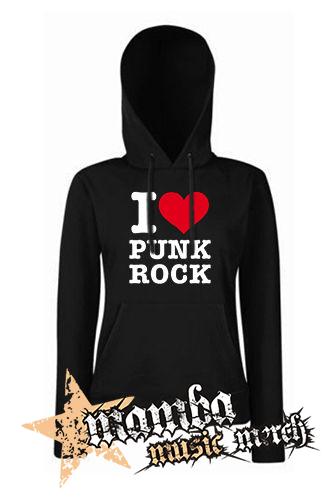 I LOVE PUNKROCK - čierna dámska mikina