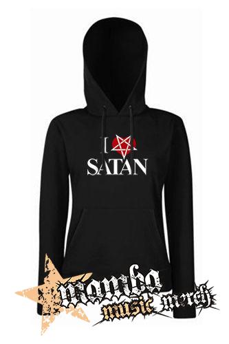 I LOVE SATAN - Pentagram Heart - čierna dámska mikina