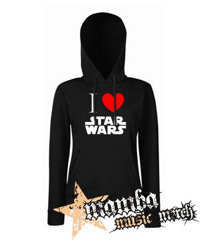 I LOVE STAR WARS - čierna dámska mikina