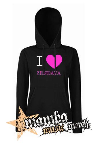 I LOVE ZENDAYA - čierna dámska mikina