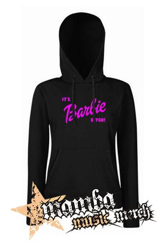 ITS BARBIE BITCH - Logo Ruzove - čierna dámska mikina