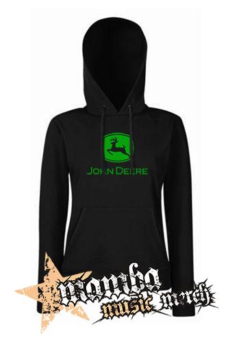 JOHN DEERE - Logo Green - čierna dámska mikina