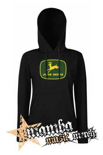 JOHN DEERE - Logo Yellow Green Motive 2 - čierna dámska mikina