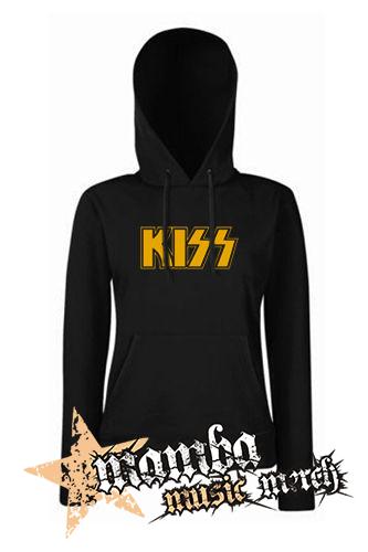 KISS - Yellow Logo - čierna dámska mikina