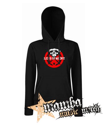 LIFE OF AGONY - Logo Symbol Crest - čierna dámska mikina