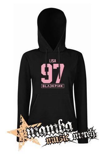 LISA 97 - BLACKPINK - Pink Number Years - čierna dámska mikina