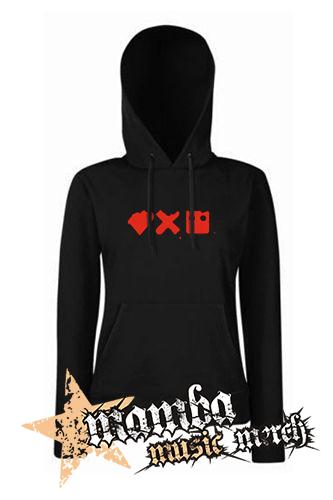 LOVE DEATH ROBOTS - Red Crest Motive 1 - čierna dámska mikina