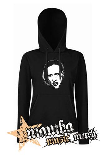MARILYN MANSON - Art Drawing Portrait - čierna dámska mikina