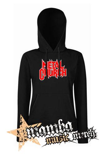 METAL CHURCH - Logo Red White - čierna dámska mikina