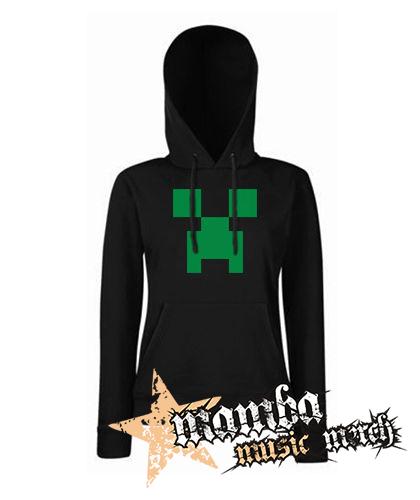 MINECRAFT - Green Creeper - čierna dámska mikina