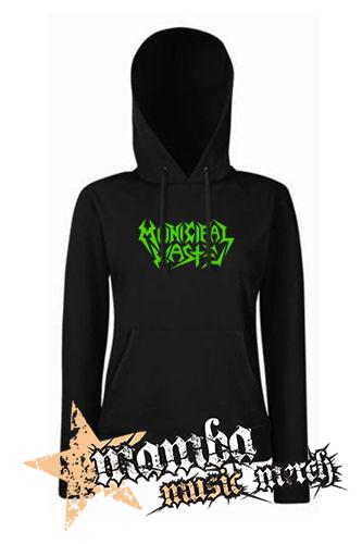 MUNICIPAL WASTE - Logo Green - čierna dámska mikina