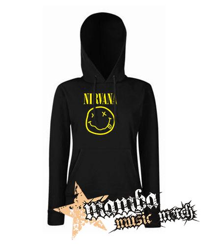 NIRVANA - Big Smile  Motive 2 - čierna dámska mikina