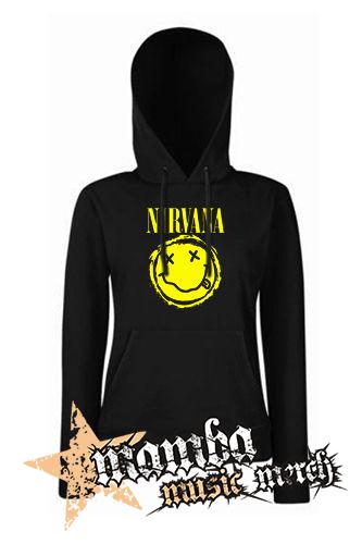 NIRVANA - Grunge Smile - čierna dámska mikina