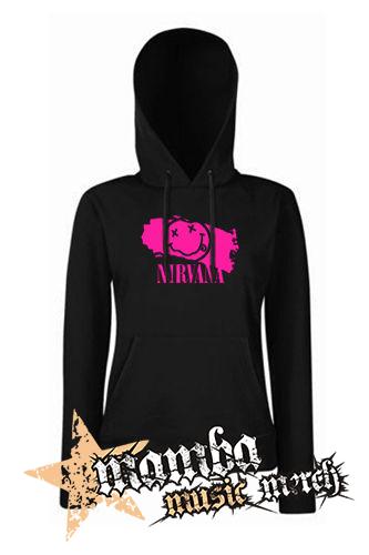 NIRVANA - Pink - čierna dámska mikina